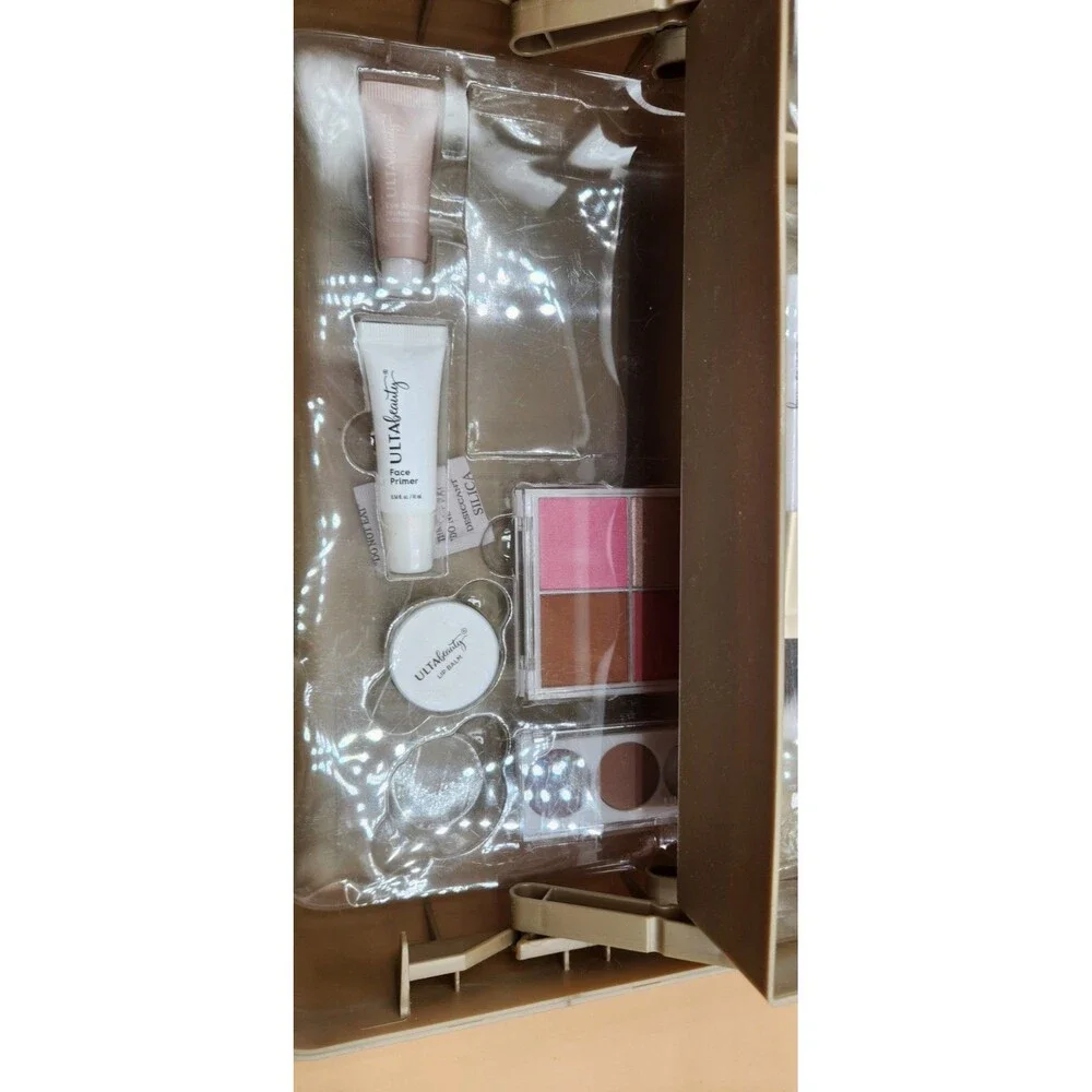 Ulta Beauty Caboodle Edition Cream and Gold Glitter with new makeup